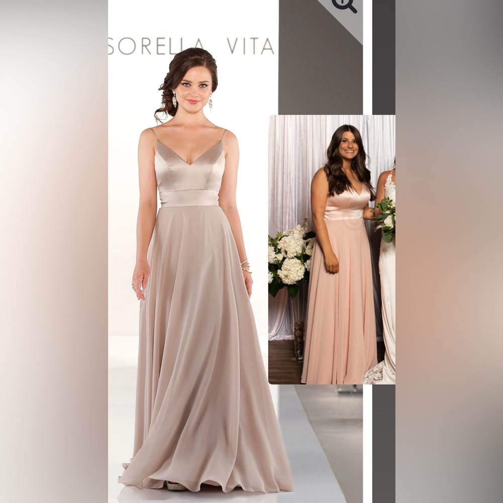 SORELLA VITA Satin Maxi Dress in Light Pink